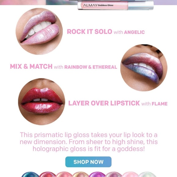 Goddess Gloss Prismatic Lip Gloss in ANGELIC pink - Picture 4 of 8